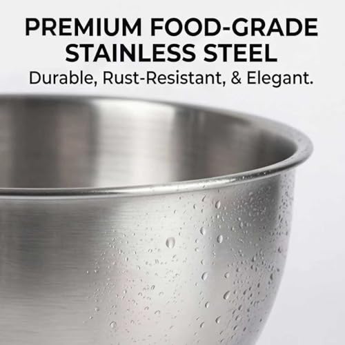 Stainless Steel Mixing Bowls with Lids (Multicolor)
