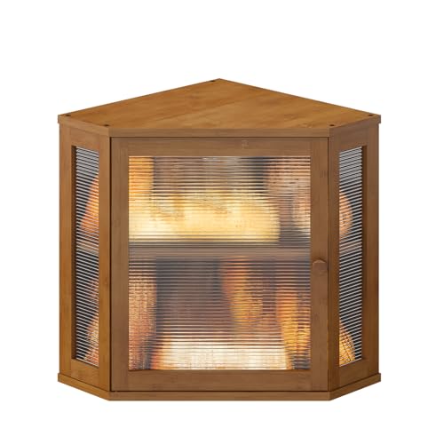 Corner Bread box for Kitchen Countertop (Brown / Meduim)