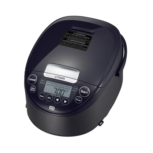 Uncooked) Induction Heating Rice Cooker and Warmer with 14-Preset Menu Settings, Mauve Black