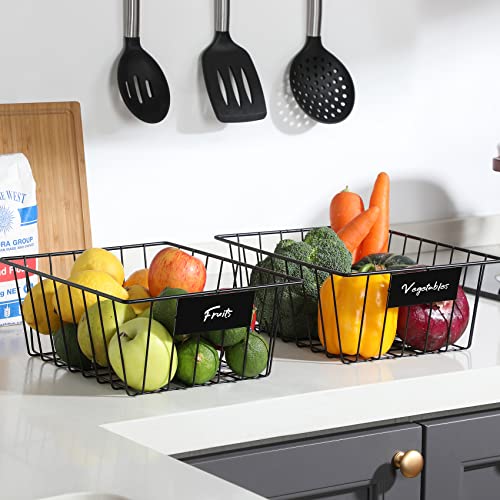 Wire Baskets for Organizing with Lables