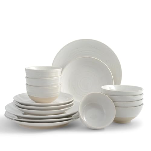 Speckled Stoneware Dinnerware Set for 4