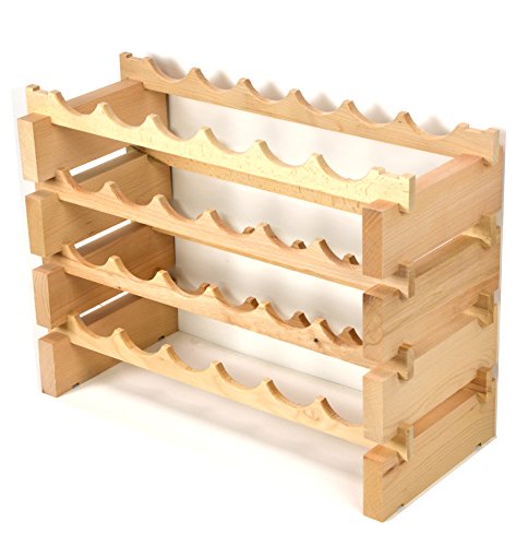 Modular Wine Rack Beech Wood 24