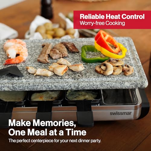 8 Person Classic Raclette with Reversible Cast Iron Grill Plate