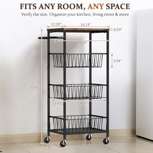 R105 Kitchen Storage Cart on Wheels