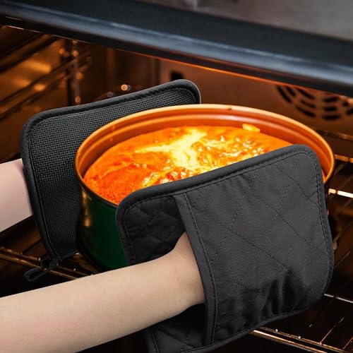 2Pcs Cotton and Neoprene Oven Pads Pot Holders with Pocket 8"x8.5" Dual