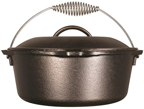 Pre Seasoned Cast Iron Dutch Oven with Bail Handle (5 Quart)