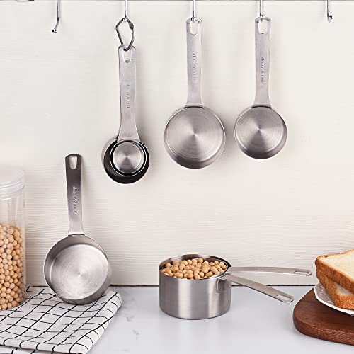 Stainless Steel Measuring Cups and Spoons Set of 16 Pieces