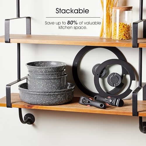 Aluminium Nonstick Pots and Pans Set with detachable Handle