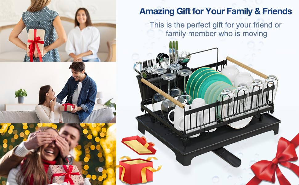 Dish Rack Large Capacity Dish Drying Rack for Kitchen Counter Anti