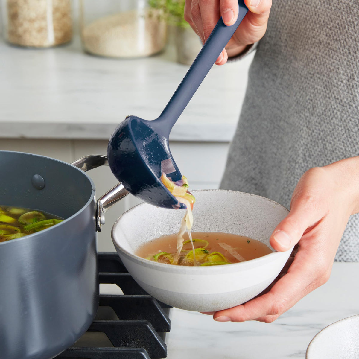 Silicone 7 Piece Cooking Utensil Set (7 Piece Utensil Set / Oxford Blue)