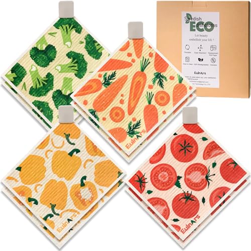 Swedish Dishcloths for Kitchen 8 Pack