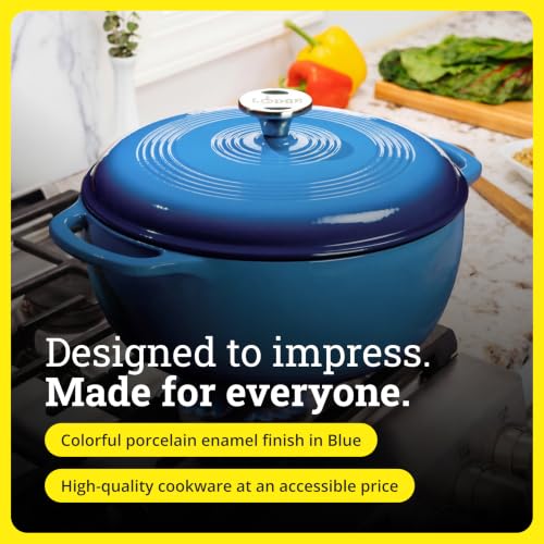 Essential Enamel Cast Iron Dutch Oven (Blue)