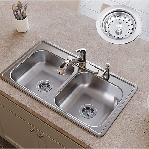 2 Pack Kitchen Sink Basket Strainer and Stopper