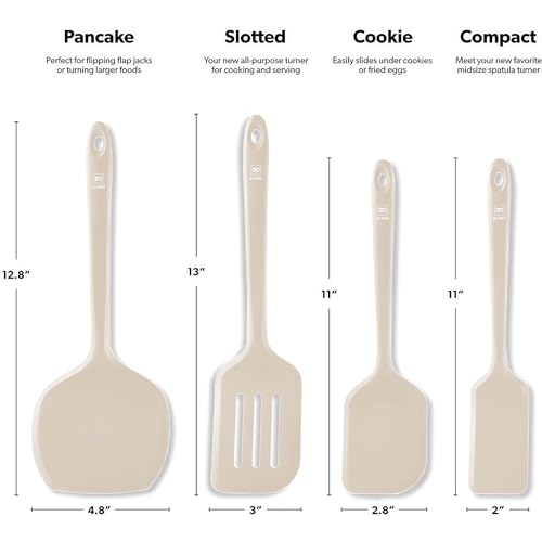 DI ORO Silicone Turner Spatula Set (Clay)