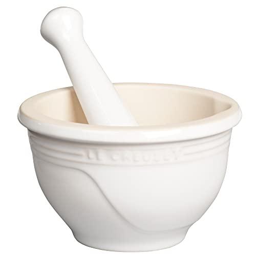 Stoneware Mortar and Pestle Set (White)