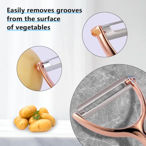 Effortless Y Peeler with Sharp Stainless Steel Blades for Apples