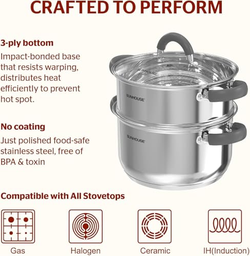 Stainless Steel Steamer Pot for Cooking