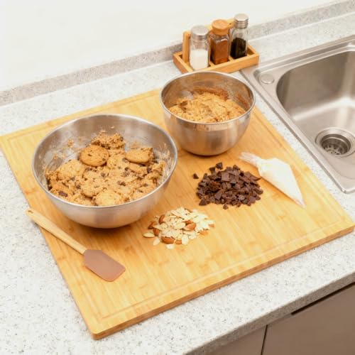 Bamboo Cutting Board 20 x 20 inch (Bamboo / 20"L x 20"W)
