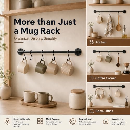 Steel Made Kitchen Utensil Rack Organizer Wall