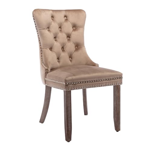 Velvet Upholstered Dining Chairs Set