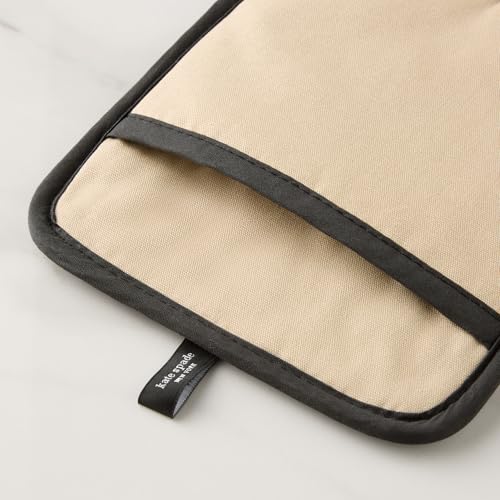 Spade Flower Soft Silicone Pot Holder 2 (Beige/Black)