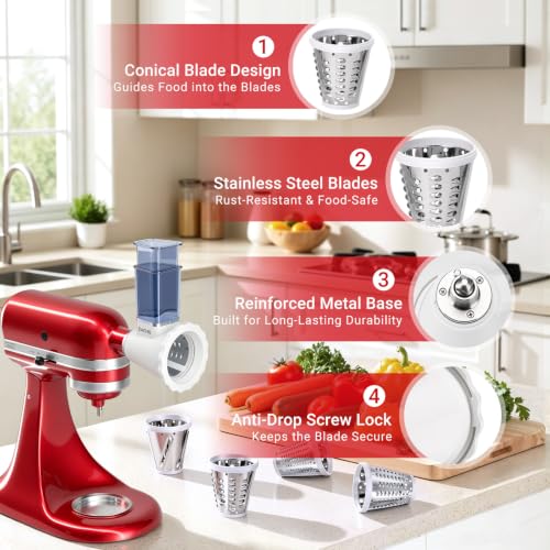 Cheese Grater Attachment for Kitchenaid Stand Mixers