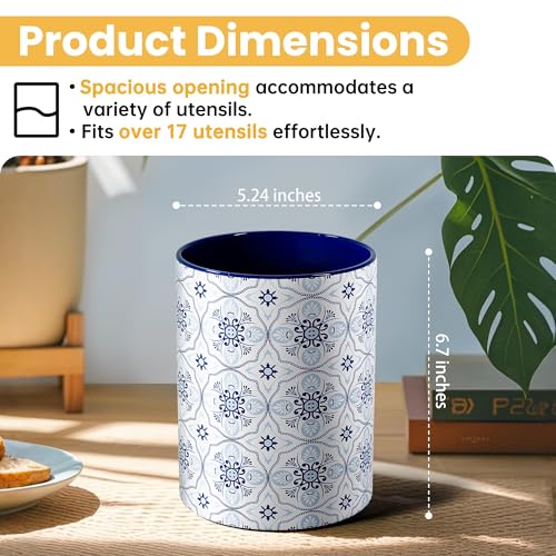 Ceramic Kitchen Utensil Holder for Countertop