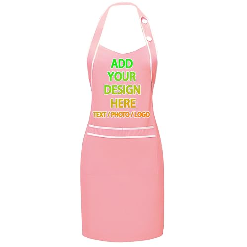 Personalized Custom Aprons Custom Adjustable Kitchen Cooking Aprons Hair Stylist Cafe Work Aprons For Men And Women