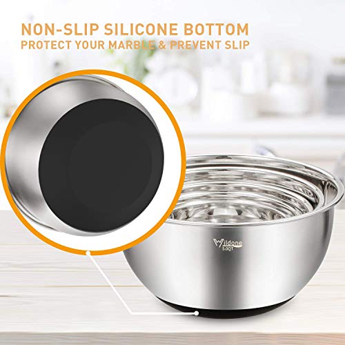Mixing Bowls with Airtight Lids Set (Black)