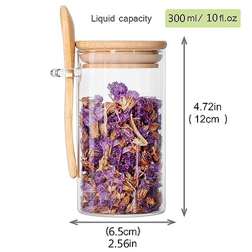 Glass Jar with Screw Lid and Spoon
