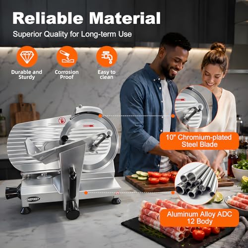 Commercial Meat Slicer 10 inch Electric Food Slicer Frozen Meat (10IN-240W)