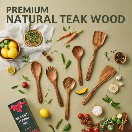 Teak Wooden Cooking Utensils Set