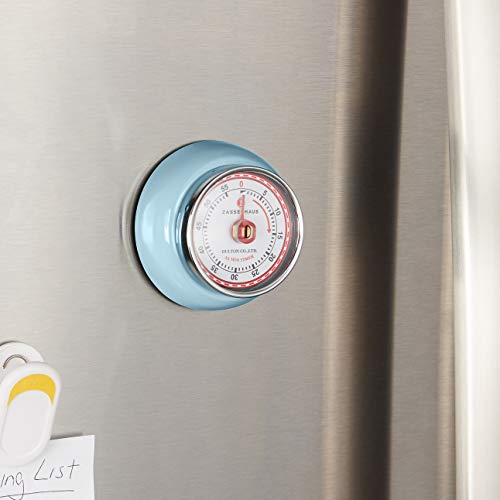 Magnetic Retro Kitchen Timer (Light Blue / 2.75 inch)
