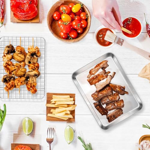 19.8/17.6/16/12.5/10.5/9 Inch Baking Sheet with Rack Set