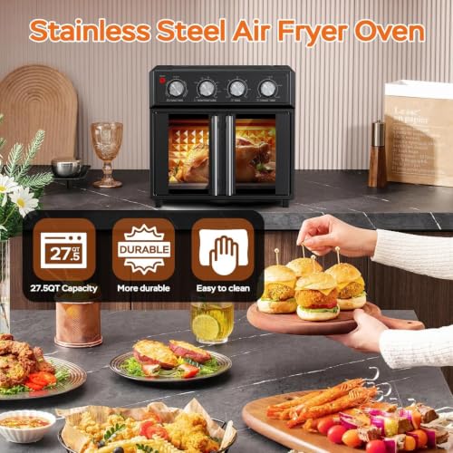 PlumChef 27.5 Quart Extra Large 6 Slices Air Fryer Convection Toaster Oven