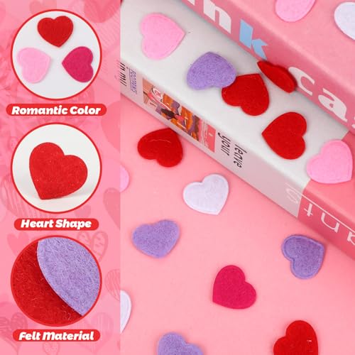 Valentine's Day Confetti Heart Felt Love Heart Shape for Wedding Valentines Day Party Supplies DIY Crafts