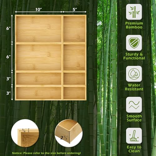 Bamboo Drawer Organizer Set
