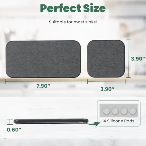 3 Piece Water Absorbing Sink Soap & Toothbrush Holder