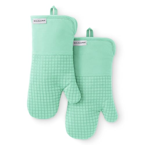 Gourmet Series Gridlines Oven Mitts 2 (Spearmint)