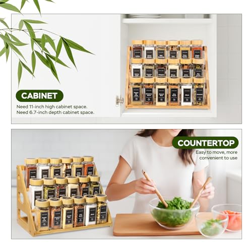 Spice Rack Tiered Spice Rack Organization for Cabinet