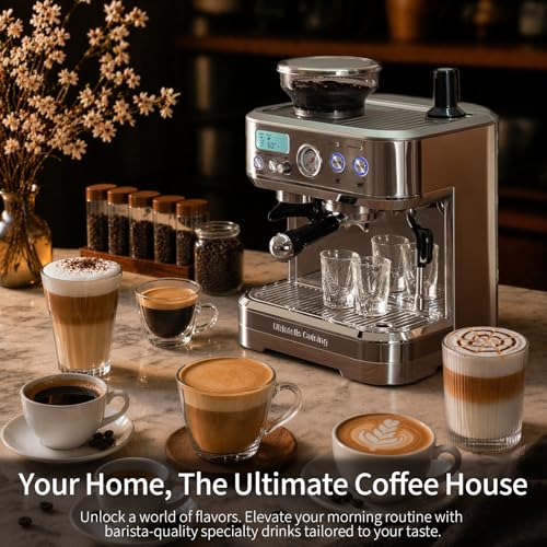 Espresso Machine with Grinder (Brushed Steel)