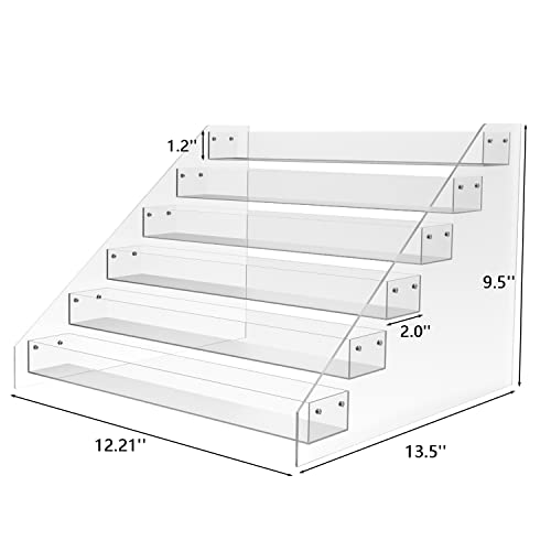 Clear Tiered Spice Rack & Adhesive acrylic Wall mounted Seasoning Organizer