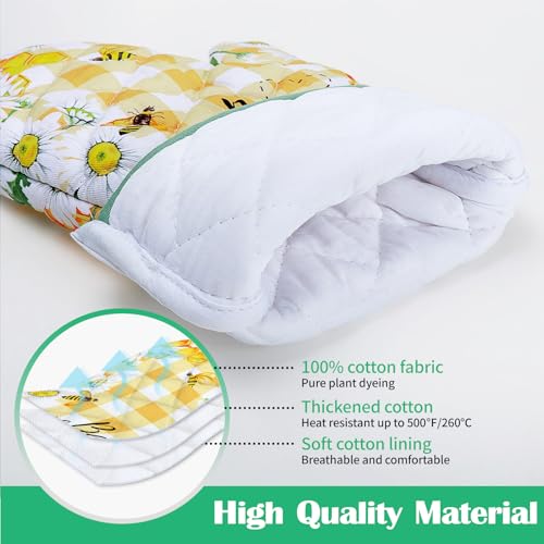 Oven Mitts and Pot Holders Sets 100% Cotton Heat Resistant