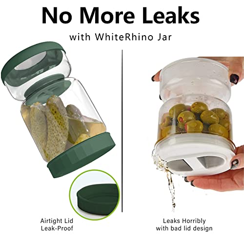 Glass Pickle Jar with Strainer Flip