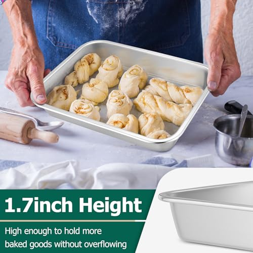 10.5’’ x 8’’ x 1.7’’ Stainless Steel Lasagna Pan Set