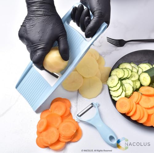 Mandoline Slicer for Kitchen slicer vegetable cutter 5 In 1 veggie slicer Potato Slicer waffle fry cutter Hot Swap Mandolin with Peeler for Vegetables Mult Colour