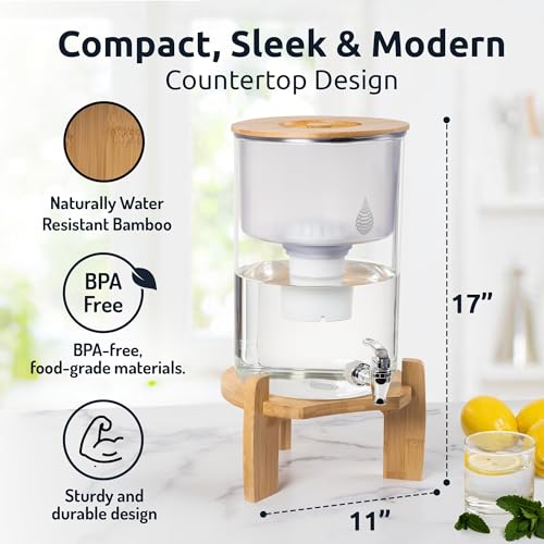 pH Recharge Glass Alkaline Water Dispenser Filter System