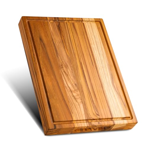 Teak Wood Cutting Board 16" x 12" Thick Wooden Cutting Boards for Kitchen (16.1"L x 12"W)