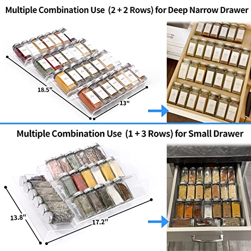 2 Set Expandable From 13" to 26" Drawer Seasoning Organizer