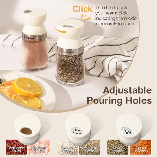 Salt and Pepper Shaker Set with Lid